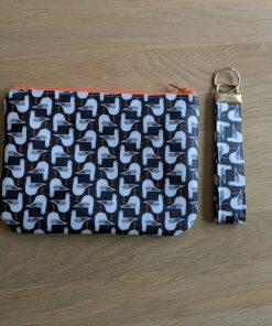 Ensemble trousse et porte-clé mouette