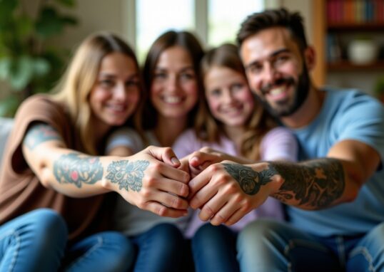 Tatouages famille : idées inspirantes et symboliques éternelles