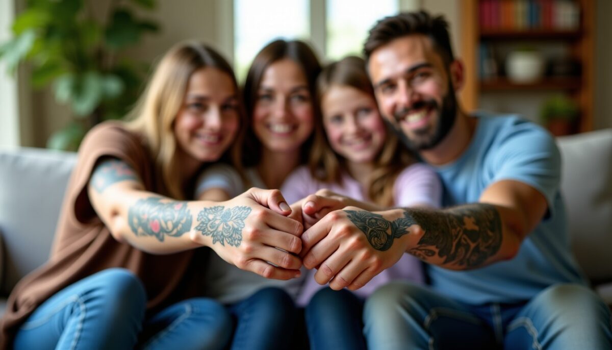 Tatouages famille : idées inspirantes et symboliques éternelles