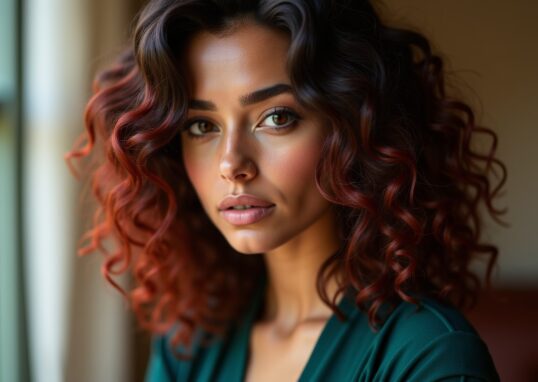 Reflets rouges : comment sublimer cheveux bruns, noirs et bouclés avec élégance