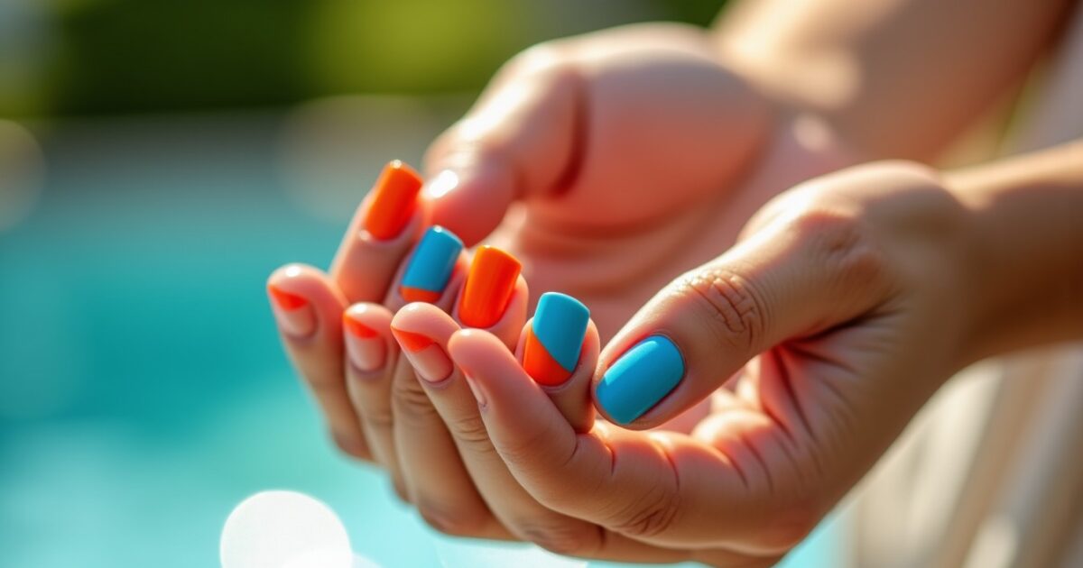 Ongles d’été : inspirations simples et teintes en vogue, du bleu au orange